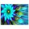 Designart - Massive Blue Green Fractal Flower - Floral Canvas Art Print
